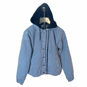 COPY - Stylish HOUNDSTOOTH pattern hooded Jacket.…